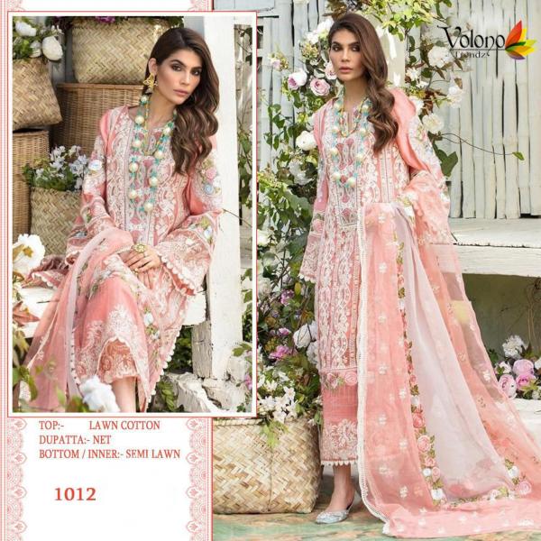 Volono Crimson Premium Lawn Collection 2 Designer Cotton Embroidery Pakistani Salwar 